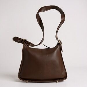 Coach Vintage Legacy Bag Zip #9966 Dark Brown Leather‎ Shoulder Bag Crossbody
